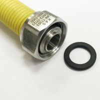 Сильфонная подводка для газа KAS ПВХ покрытие, 1/2", г/г