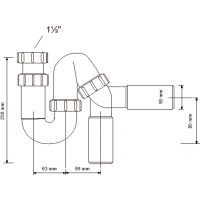 Сифон для раковины McAlpine трубный 40 мм (MRSK12-50)