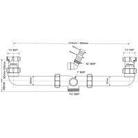 Комплект отводной McAlpine для двухуровневой мойки 1 1/2" с адаптером (CDBAWM)