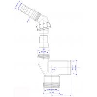 Монтажный элемент McAlpine для соединения слива пищевого измельчителя с канализацией 1"1/2 (DWB10)