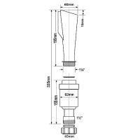 Сифон для раковины McAlpine с разрывом струи, 40 мм (FWM-40)
