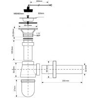 Сифон для раковины McAlpine бутылочный 32 мм, хром (MR3237-CB)