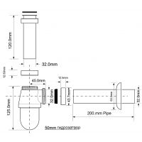 Сифон для раковины McAlpine бутылочный 32 мм, хром (MR3250-CB-NW)