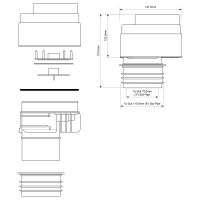 Вакуумный клапан для канализации McAlpine 110 мм со смещением (MRAA1)