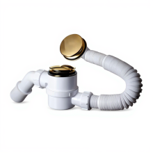 Сифон для ванны McAlpine автомат 330-700 мм золото (MRB11-G)