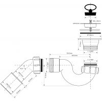Сифон для ванны McAlpine трубный 40 мм (MRB3)