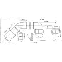 Сифон для ванны McAlpine трубный 40 мм (MRB7-NS)