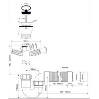 Сифон для раковины McAlpine трубный 40 мм (MRSK10)