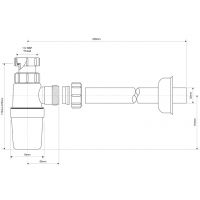 Сифон для раковины McAlpine бутылочный 32 мм (MRW1-NW)