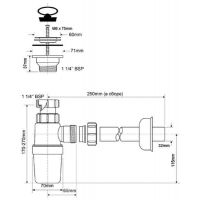 Сифон для раковины McAlpine бутылочный 32 мм (MRW1)