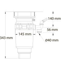 Измельчитель пищевых отходов McAlpine Perfect Grind 375 Вт (WDU-1ASEU)