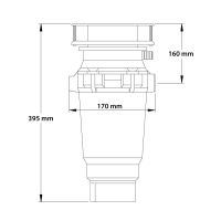 Измельчитель пищевых отходов McAlpine Perfect Grind 930 Вт (WDU-4ASEU-CARB)