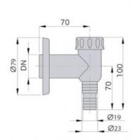 Сифон для стиральной/посудомоечной машины Miano хром (M0401) 