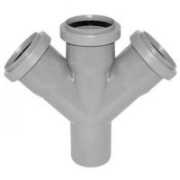 Крестовина канализационная Политэк одноплоскостная 50х50х50 45° (135545) Крестовина канализационная Политэк одноплоскостная 50х50х50 45° (135545)