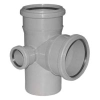 Крестовина канализационная Политэк двухплоскостная 110х110х50 90° левая (1201103) Крестовина канализационная Политэк двухплоскостная 110х110х50 90° левая (1201103)