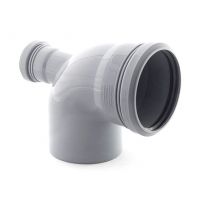 Отвод канализационный Политэк 110х50 90° фронтальный (300111050Ф)