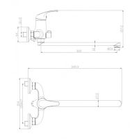 Смеситель для ванны с душем Rossinka Y35-32 однорычажный