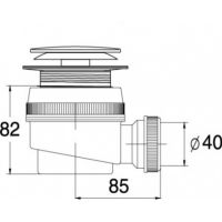 Сифон для душевого поддона VIRPlast Элит слив 50 мм (30987059)