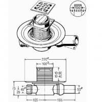Трап для душа Viega 100х100 мм горизонтальный (583217)