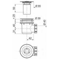 Сифон для душевого поддона Wirquin Turbillon D60 мм (SP406099)