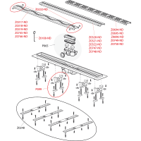 Душевой лоток Alcaplast Simple 550 мм с решеткой (APZ9-550М)