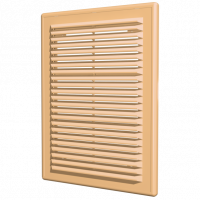 Вентиляционная решетка ERA накладная с сеткой 150х150 бежевая (1515Р беж)