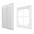Вентиляционная решетка ERA накладная с сеткой 208х208 белая (2121Р)