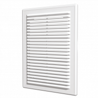 Вентиляционная решетка ERA накладная с сеткой 150х150 белая (1515Р)