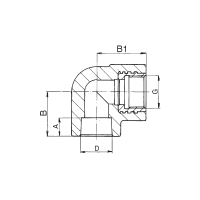 Угол полипропиленовый FV-Plast (внутренняя резьба)