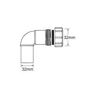 Отвод компрессионный McAlpine угол 90° (C-WH)