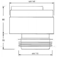 Вакуумный клапан для канализации McAlpine 110 мм со смещением (MRAA1)