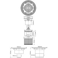 Трап для душа McAlpine "сухой" 110х110 мм вертикальный (MRFG3V-110)