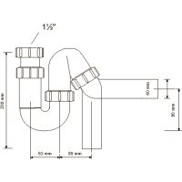 Сифон для раковины McAlpine трубный 40 мм (MRSK12)