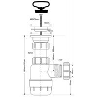 Сифон для раковины McAlpine бутылочный 40 мм (MRSK2)