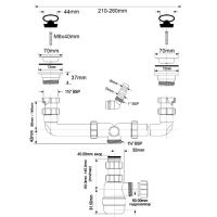 Сифон для двойной раковины McAlpine с отводом 40 мм (MRSK5-A)