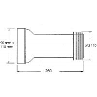 Фановая труба прямая McAlpine 260 мм (MRWC2)
