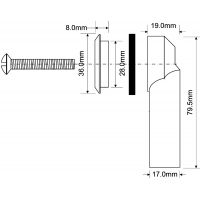 Перелив для раковины McAlpine переливная решетка (SG-50CP-OF)