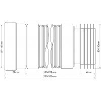 Гофра для унитаза McAlpine L200-330 мм (MRWC-F20R)