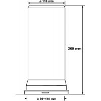 Фановая труба прямая McAlpine 265 мм (MRWCE-CON1)