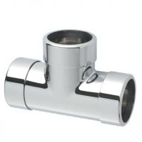 Тройник компрессионный McAlpine хромированный 