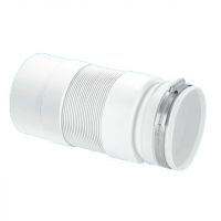 Гофра для унитаза McAlpine с металлическим хомутом L330-760 мм (MRWC-F33PJ)